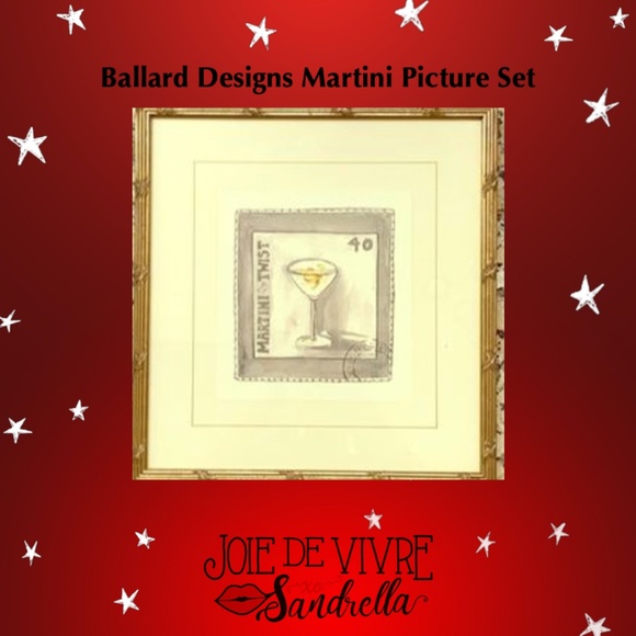 Ballard Designs Martini Picture Set - Picture 2 of 5